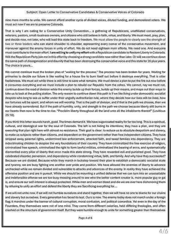 Open letter page 4 of 6